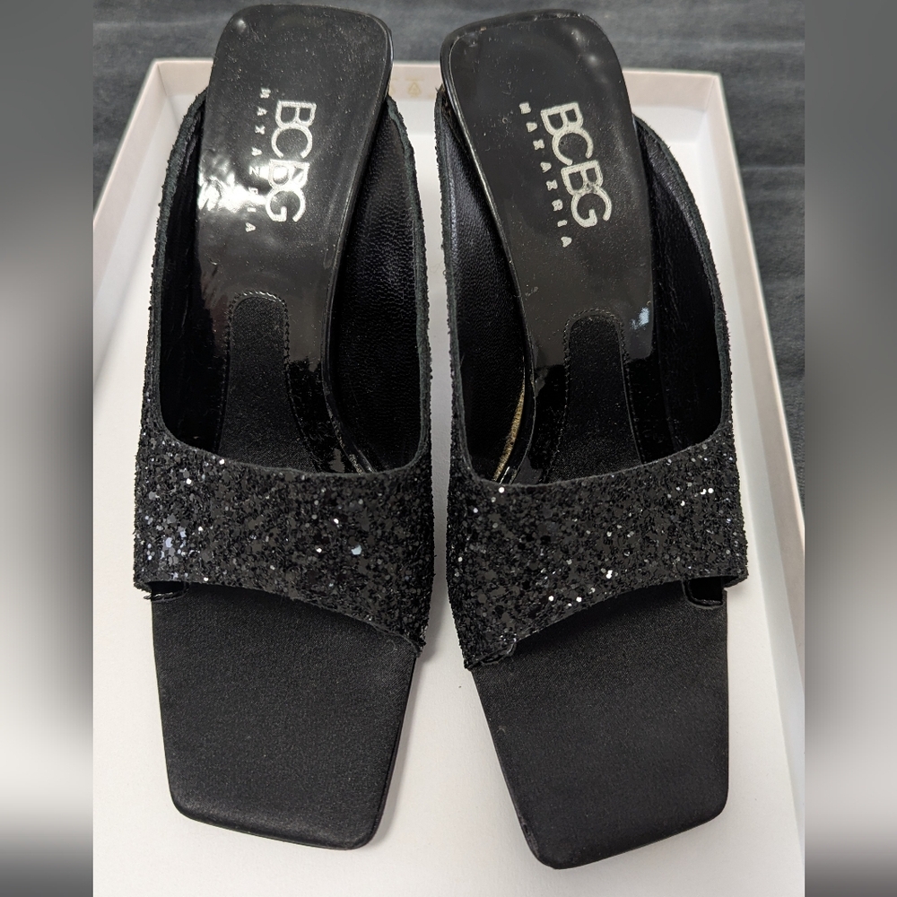 BCBG Max Azria Sparkly Mule Sandals